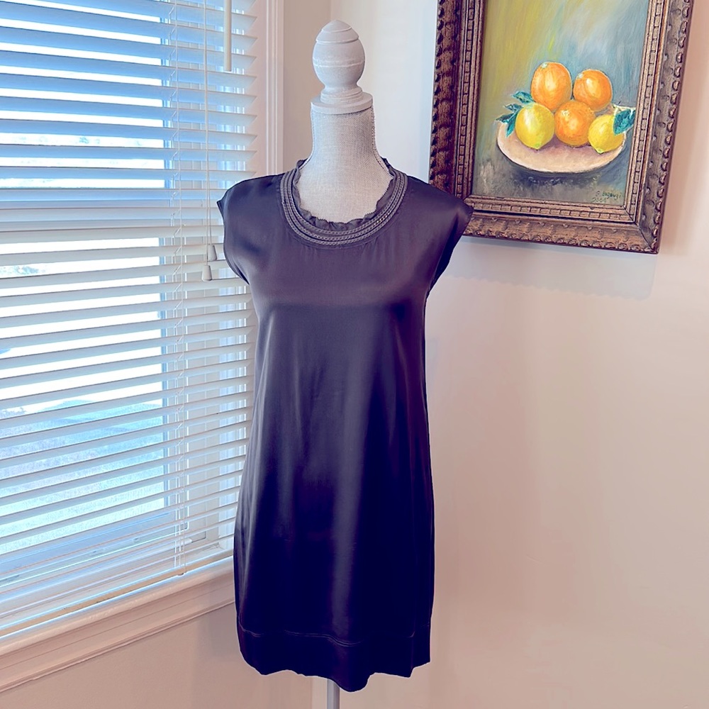 THEORY silk dress with chain detail